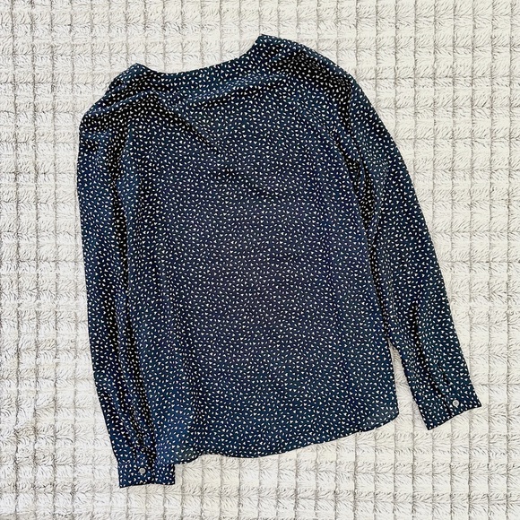 Banana Republic Navy Patterned Blouse - Picture 2 of 3